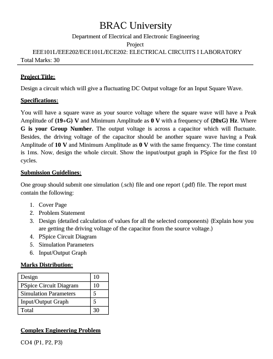 EEE101L | Lab Project Report preview 1