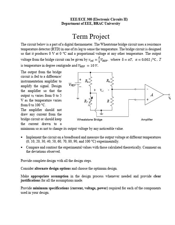 EEE308 | Electronic Circuit II | Project Report preview 1